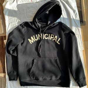 Municipal heavy weight black hoodie M
